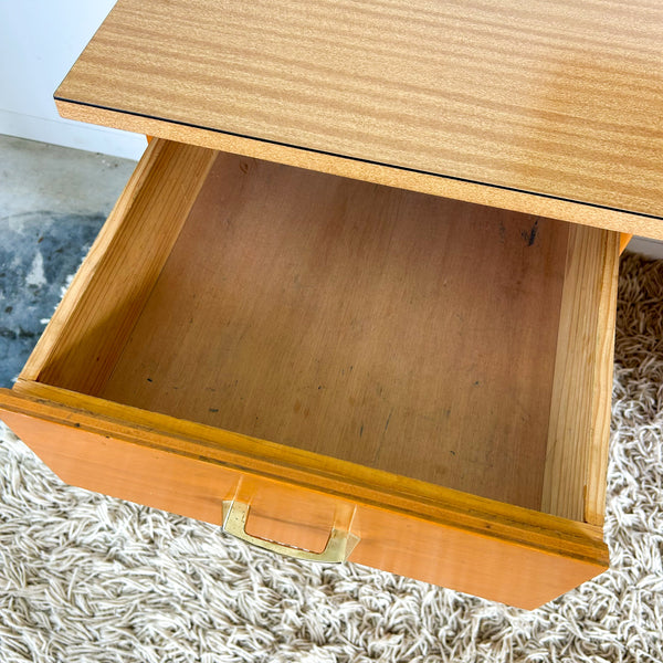WOODEN DESK WITH LAMINATE TOP - HEY JUDE WORKSHOP • Vintage furniture & objects Melbourne