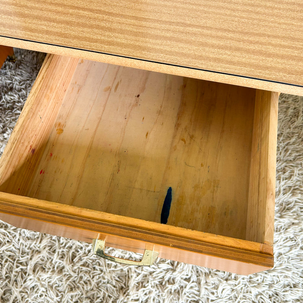 WOODEN DESK WITH LAMINATE TOP - HEY JUDE WORKSHOP • Vintage furniture & objects Melbourne