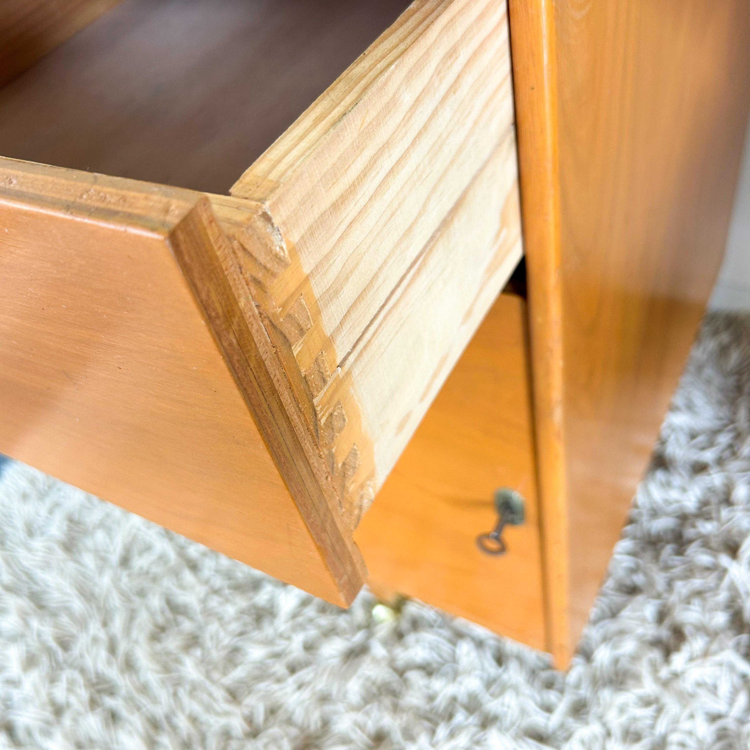 WOODEN DESK WITH LAMINATE TOP - HEY JUDE WORKSHOP • Vintage furniture & objects Melbourne