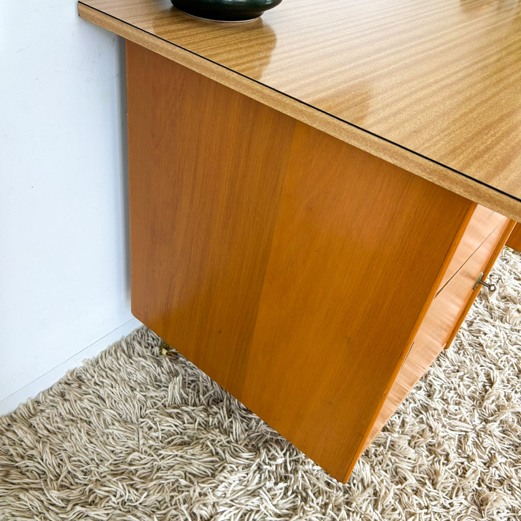 WOODEN DESK WITH LAMINATE TOP - HEY JUDE WORKSHOP • Vintage furniture & objects Melbourne