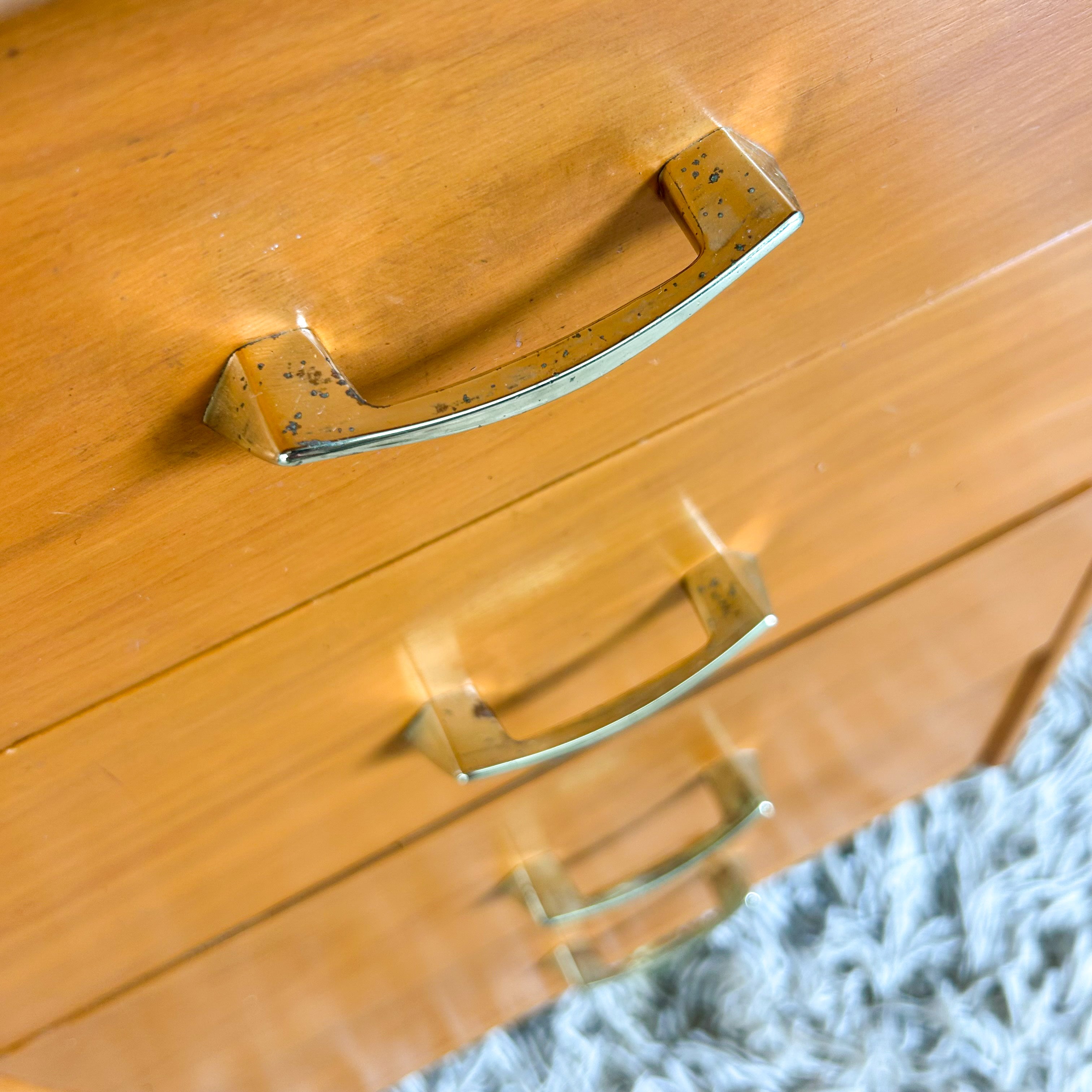 WOODEN DESK WITH LAMINATE TOP - HEY JUDE WORKSHOP • Vintage furniture & objects Melbourne