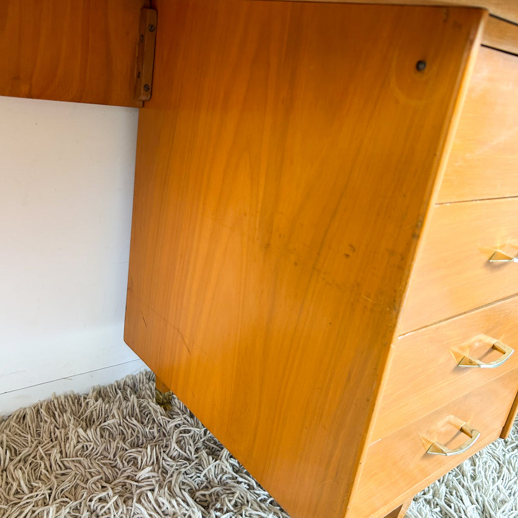 WOODEN DESK WITH LAMINATE TOP - HEY JUDE WORKSHOP • Vintage furniture & objects Melbourne