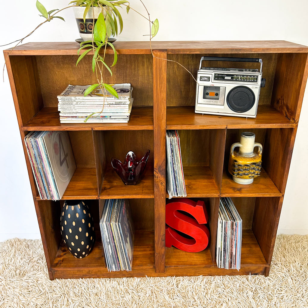 VINYL STORAGE BOOKCASE - HEY JUDE WORKSHOP • Vintage furniture & objects Melbourne