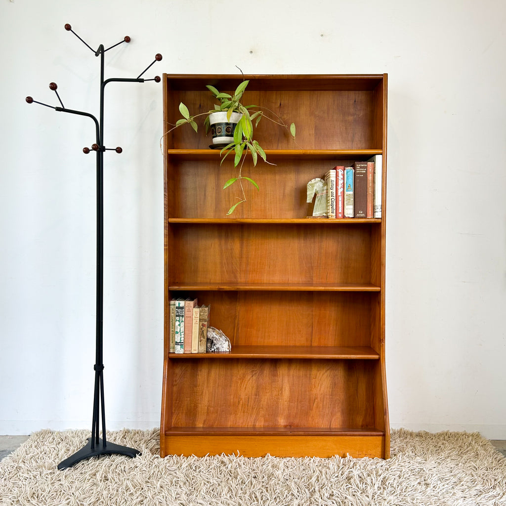 HARDWOOD BOOKCASE W SLOPED BASE #1