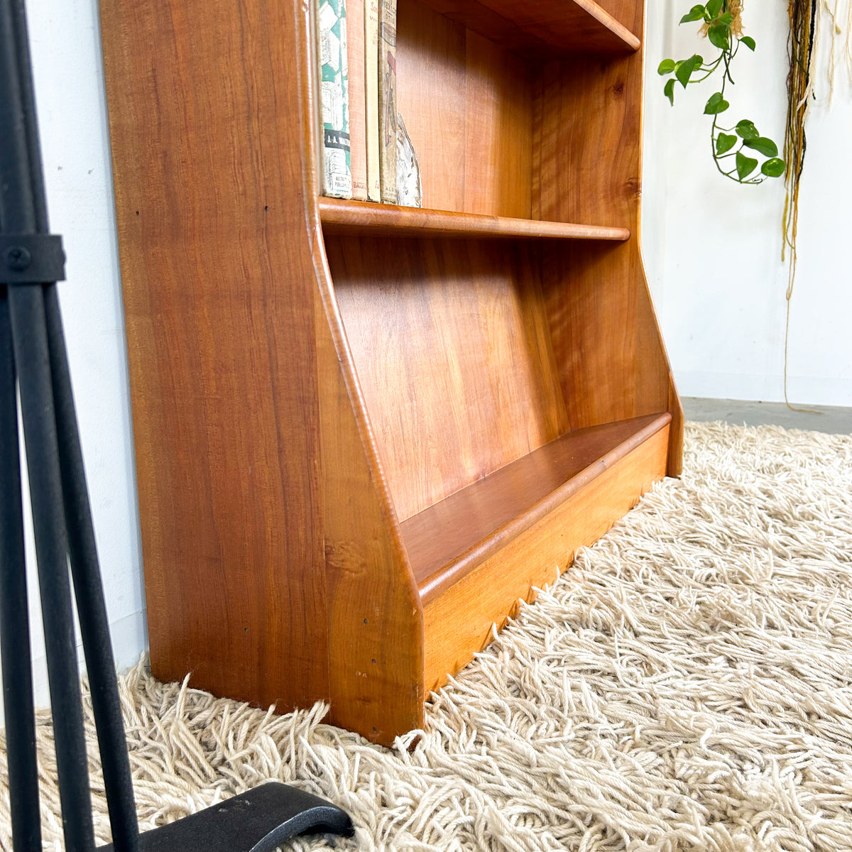 HARDWOOD BOOKCASE W SLOPED BASE #1