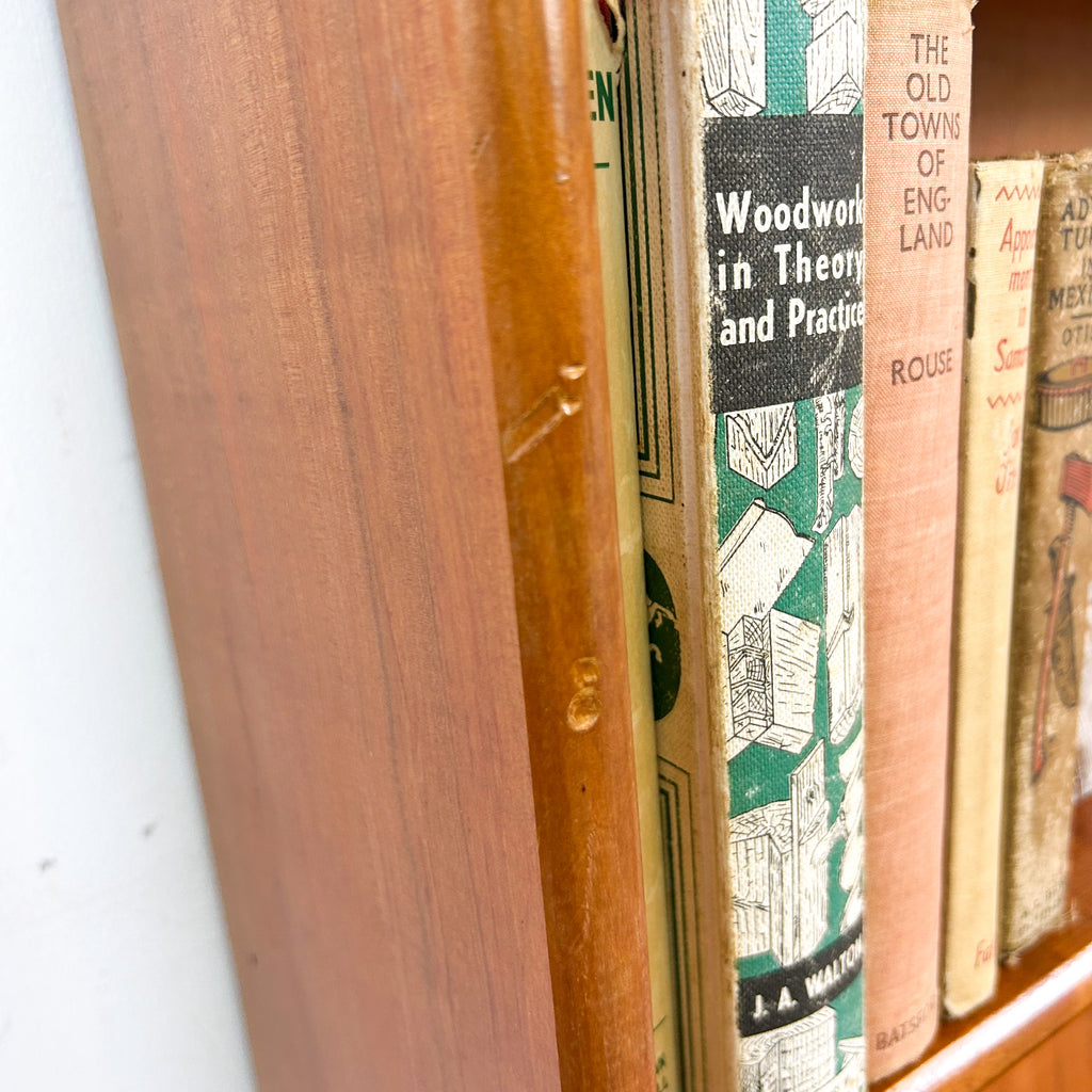 HARDWOOD BOOKCASE W SLOPED BASE #1