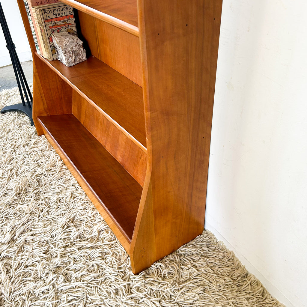 HARDWOOD BOOKCASE W SLOPED BASE #1