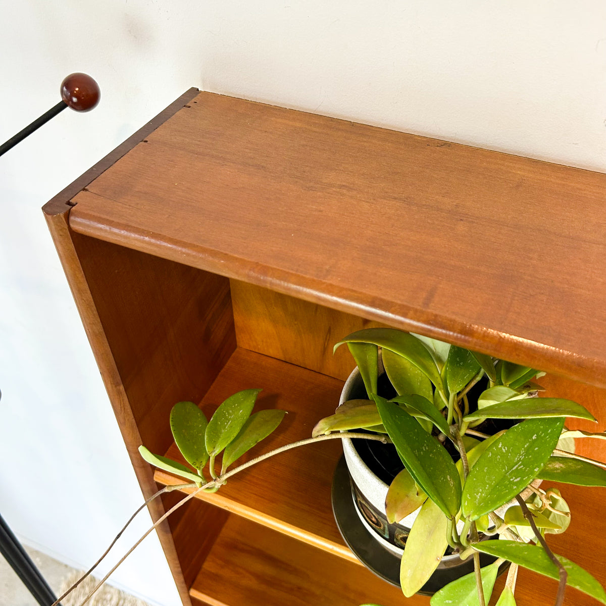 HARDWOOD BOOKCASE W SLOPED BASE #1