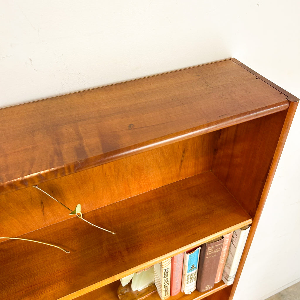 HARDWOOD BOOKCASE W SLOPED BASE #1