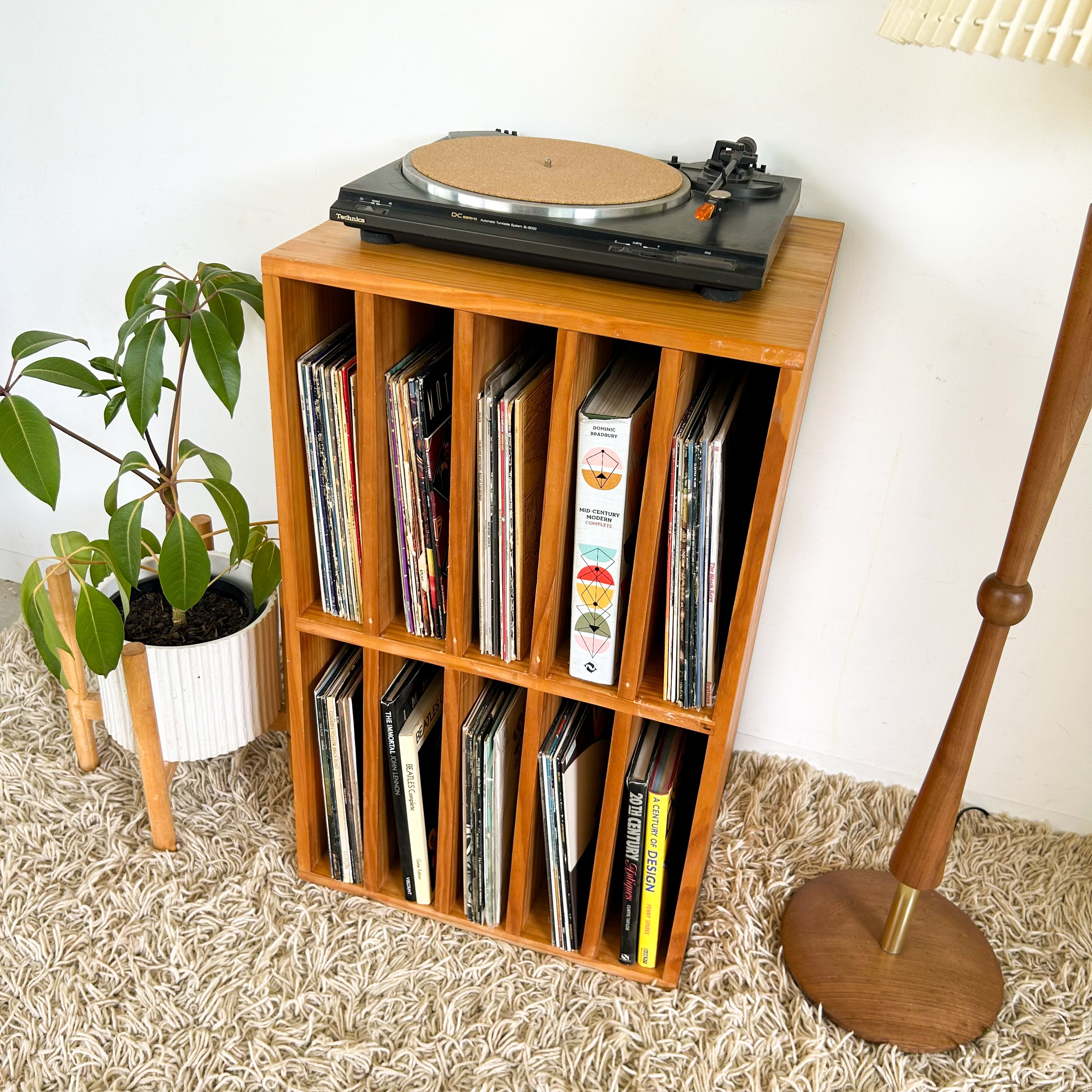 PINE VINYL STORAGE - HEY JUDE WORKSHOP • Vintage furniture & objects Melbourne