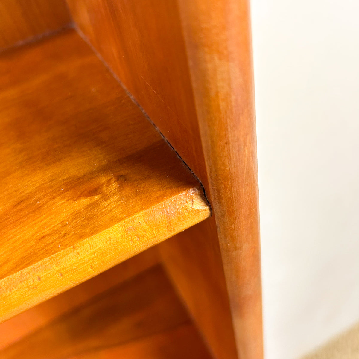 HARDWOOD BOOKCASE W SLOPED BASE #1