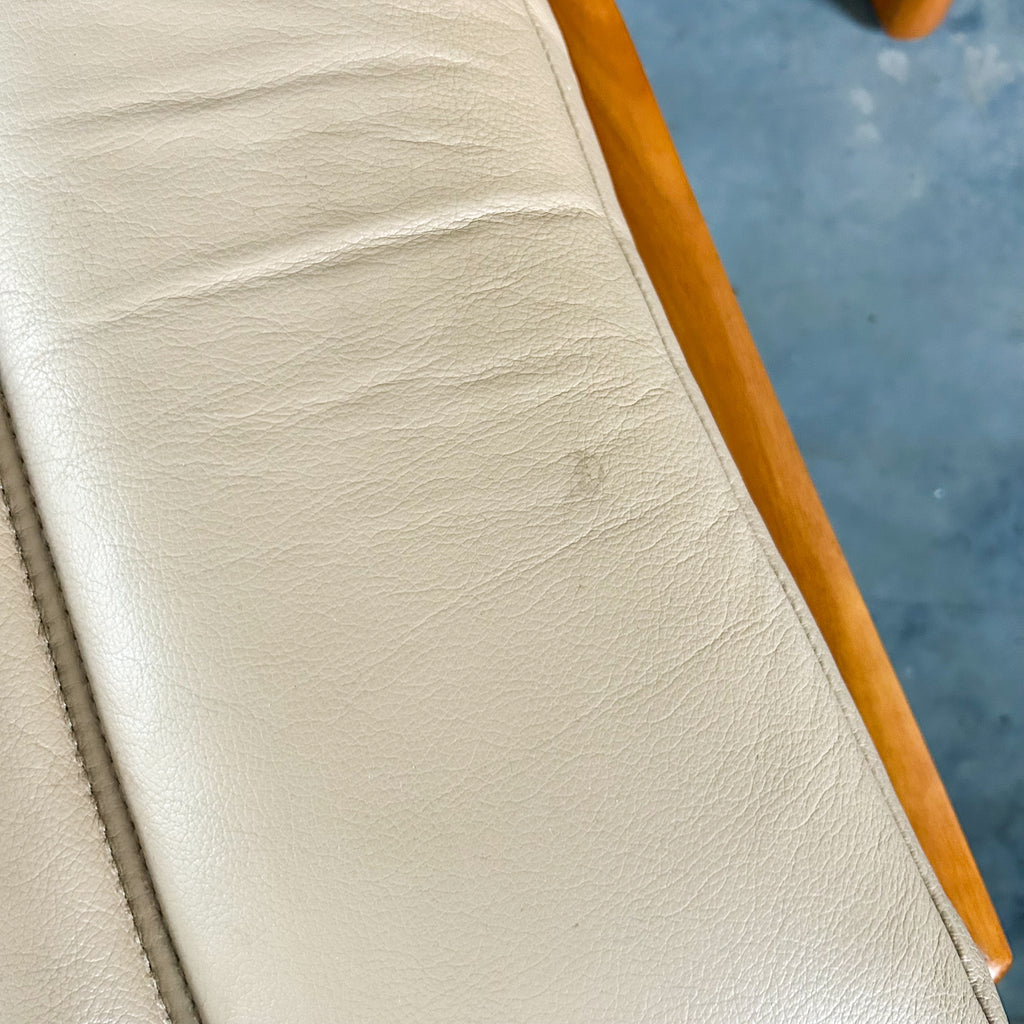 TESSA WELLINGTON LEATHER FOOTSTOOL - HEY JUDE WORKSHOP • Vintage furniture & objects Melbourne