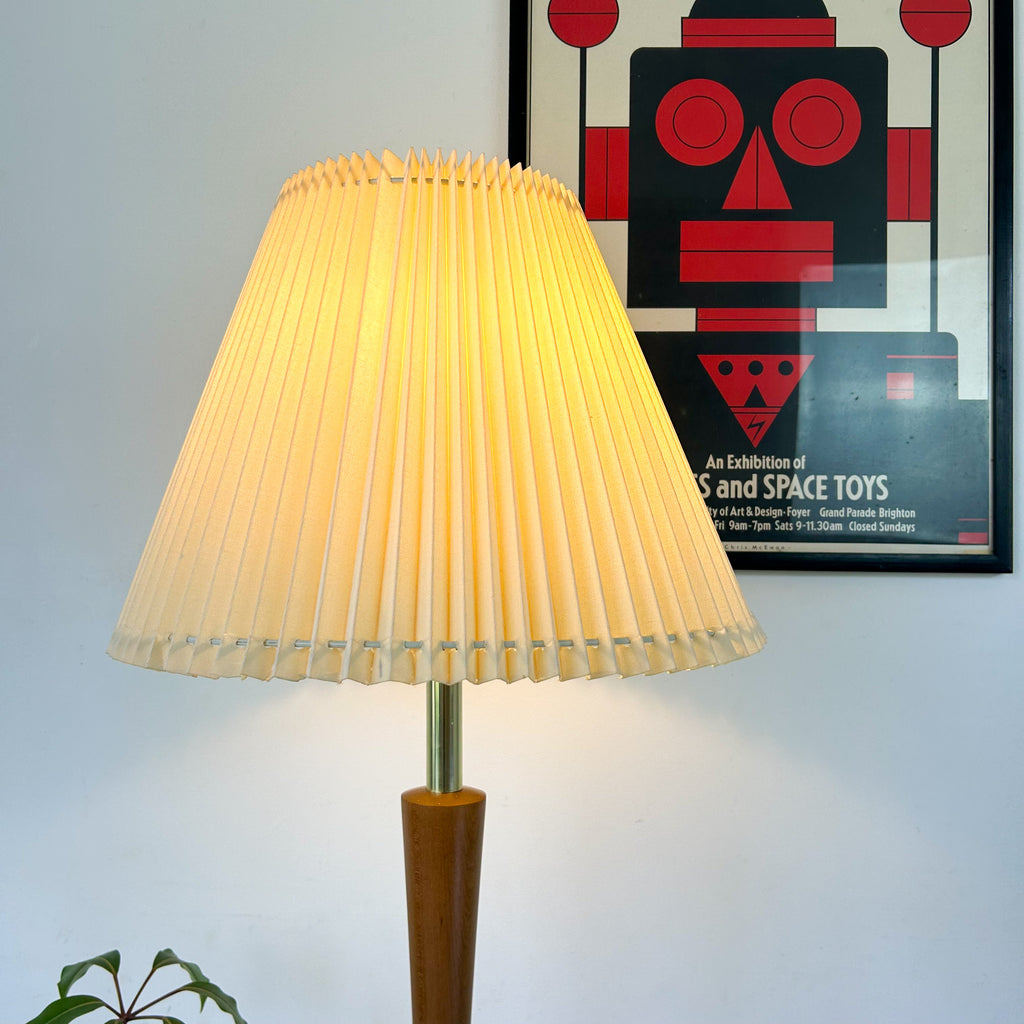 FLOOR LAMP WITH PLEATED SHADE - HEY JUDE WORKSHOP • Vintage furniture & objects Melbourne
