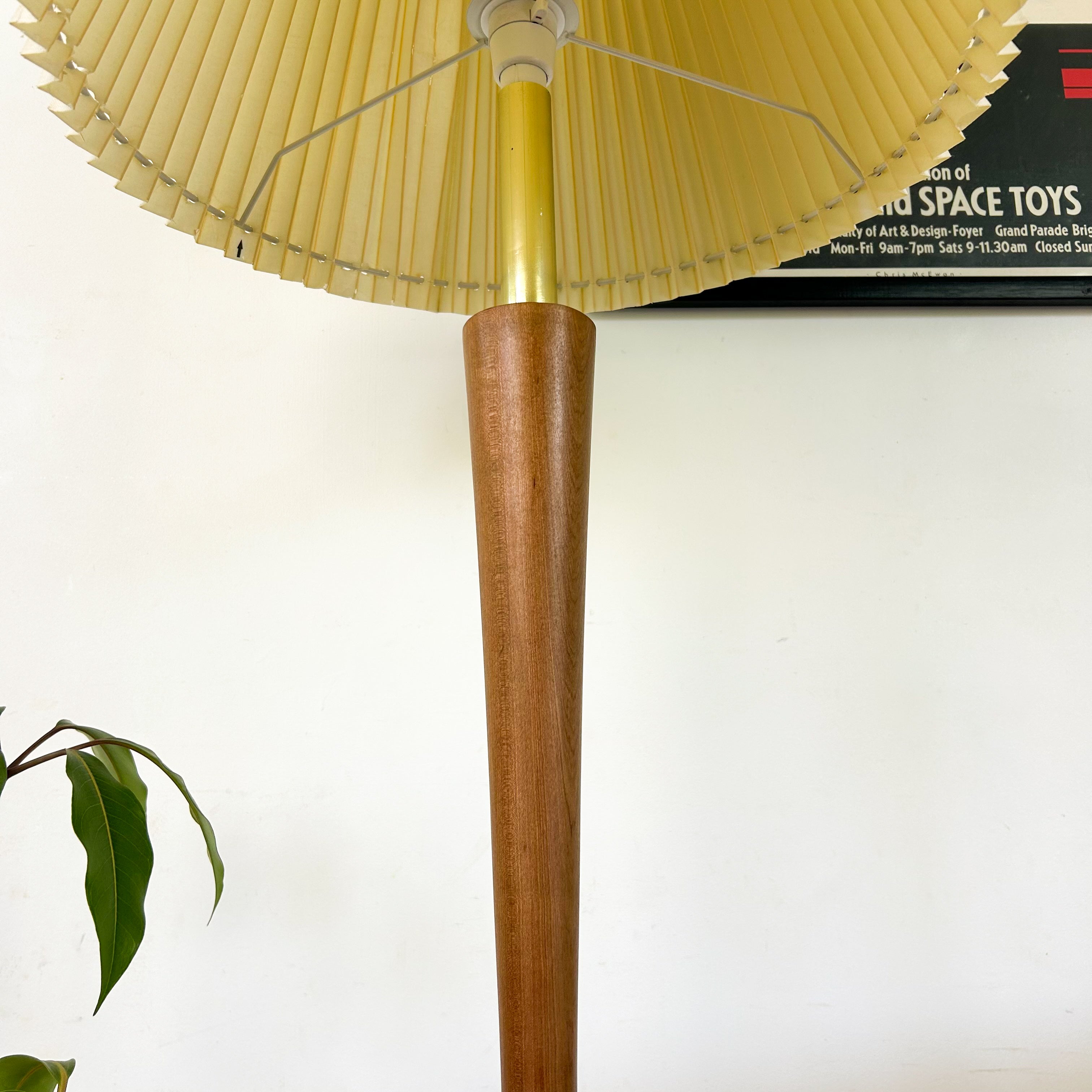 FLOOR LAMP WITH PLEATED SHADE - HEY JUDE WORKSHOP • Vintage furniture & objects Melbourne