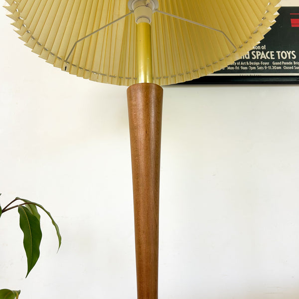 FLOOR LAMP WITH PLEATED SHADE - HEY JUDE WORKSHOP • Vintage furniture & objects Melbourne