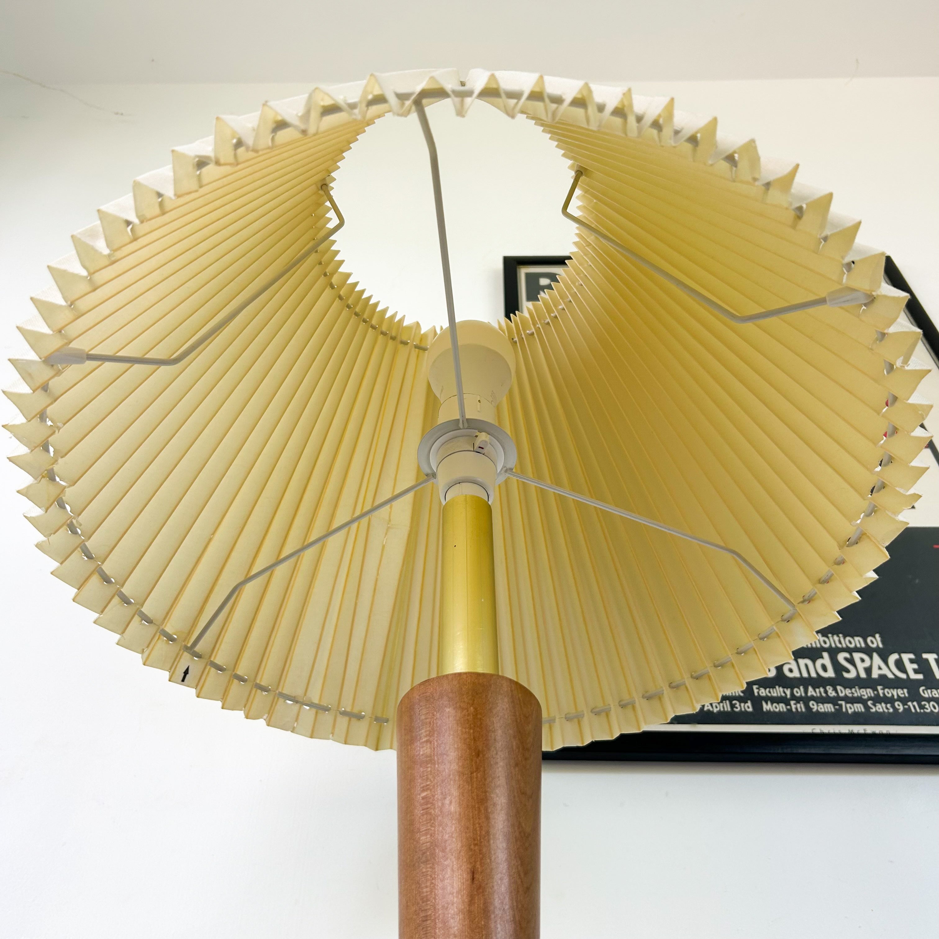 FLOOR LAMP WITH PLEATED SHADE - HEY JUDE WORKSHOP • Vintage furniture & objects Melbourne