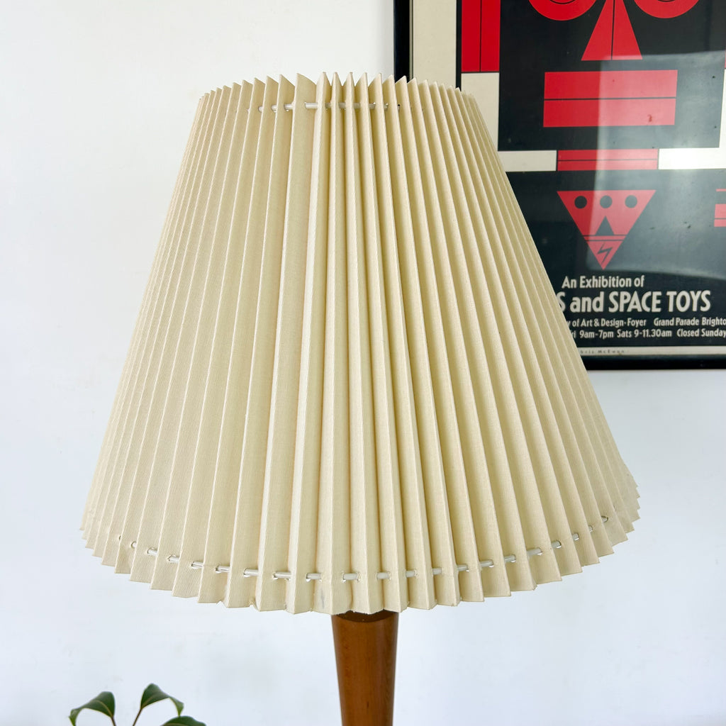 FLOOR LAMP WITH PLEATED SHADE - HEY JUDE WORKSHOP • Vintage furniture & objects Melbourne
