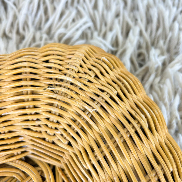 WICKER WALL MIRROR