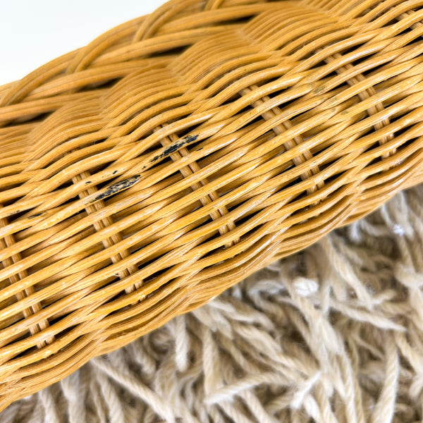 WICKER WALL MIRROR