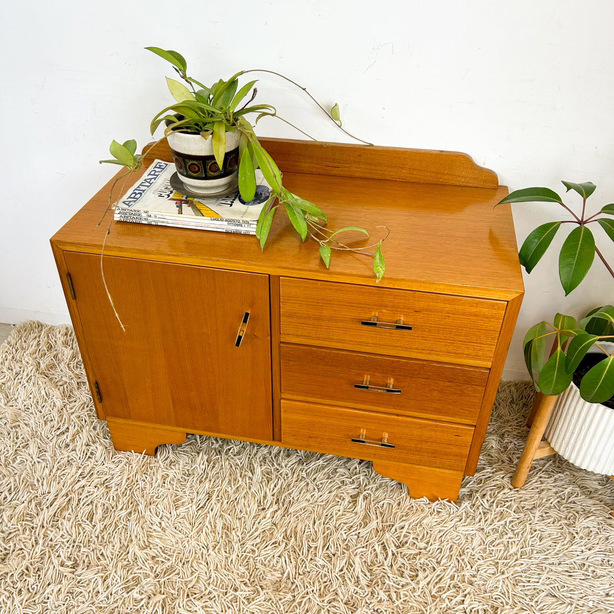 PETITE ART DECO SIDEBOARD CABINET