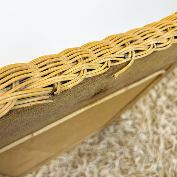 WICKER WALL MIRROR