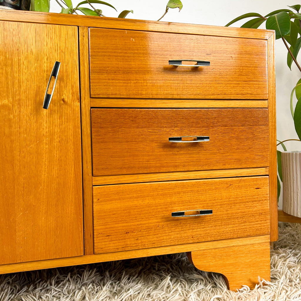 PETITE ART DECO SIDEBOARD CABINET