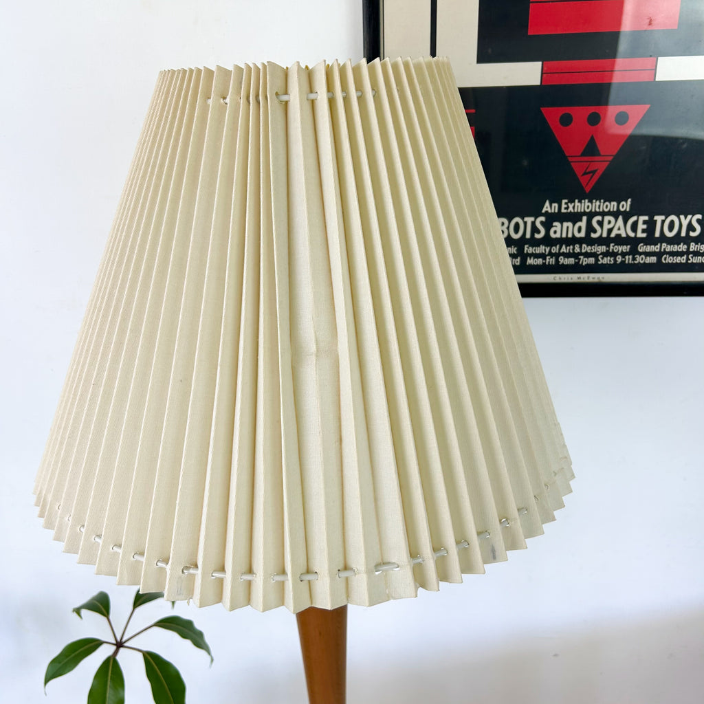 FLOOR LAMP WITH PLEATED SHADE - HEY JUDE WORKSHOP • Vintage furniture & objects Melbourne