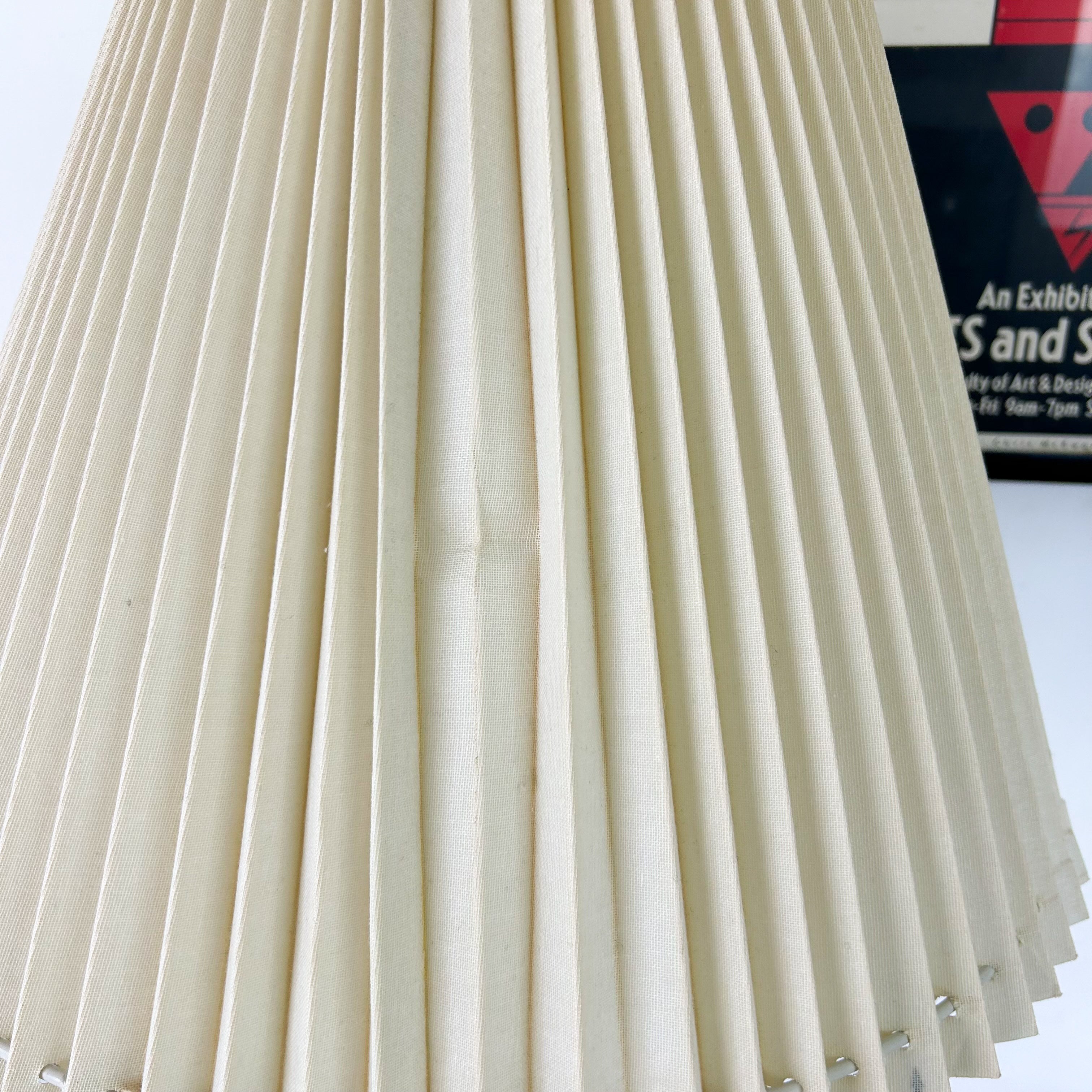 FLOOR LAMP WITH PLEATED SHADE - HEY JUDE WORKSHOP • Vintage furniture & objects Melbourne
