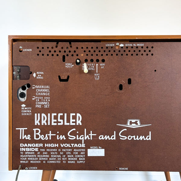 1963 KRIESLER POWER TUNE CLOCK MATIC TELEVISION