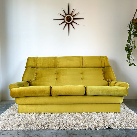 CHARTREUSE VELOUR SOFA