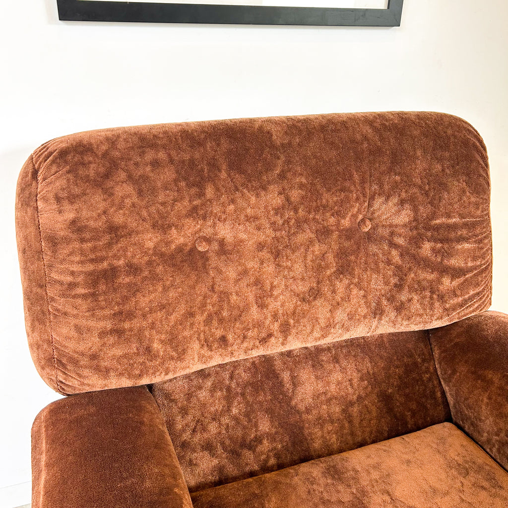 CHOCOLATE BROWN TEDDY ARMCHAIR - HEY JUDE WORKSHOP • Vintage furniture & objects Melbourne
