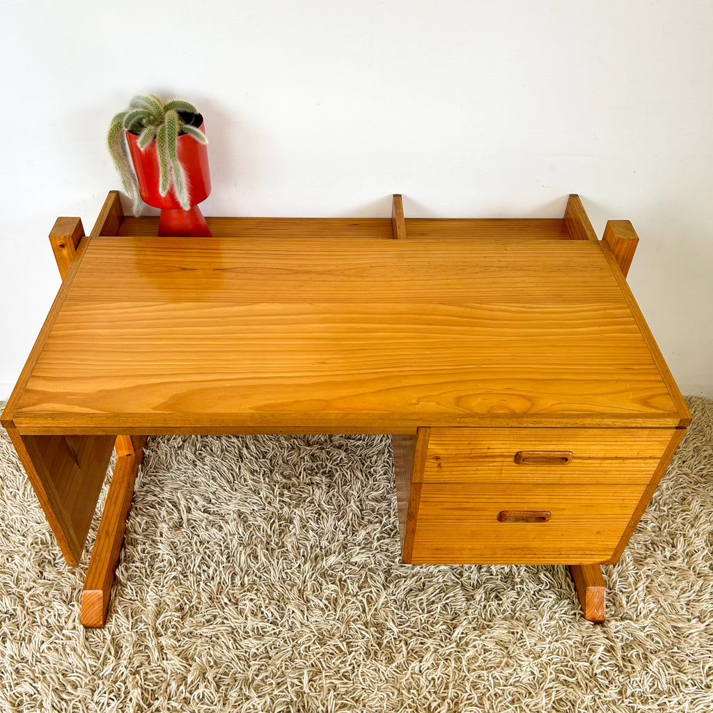 PINE PEDESTAL DESK - HEY JUDE WORKSHOP • Vintage furniture & objects Melbourne
