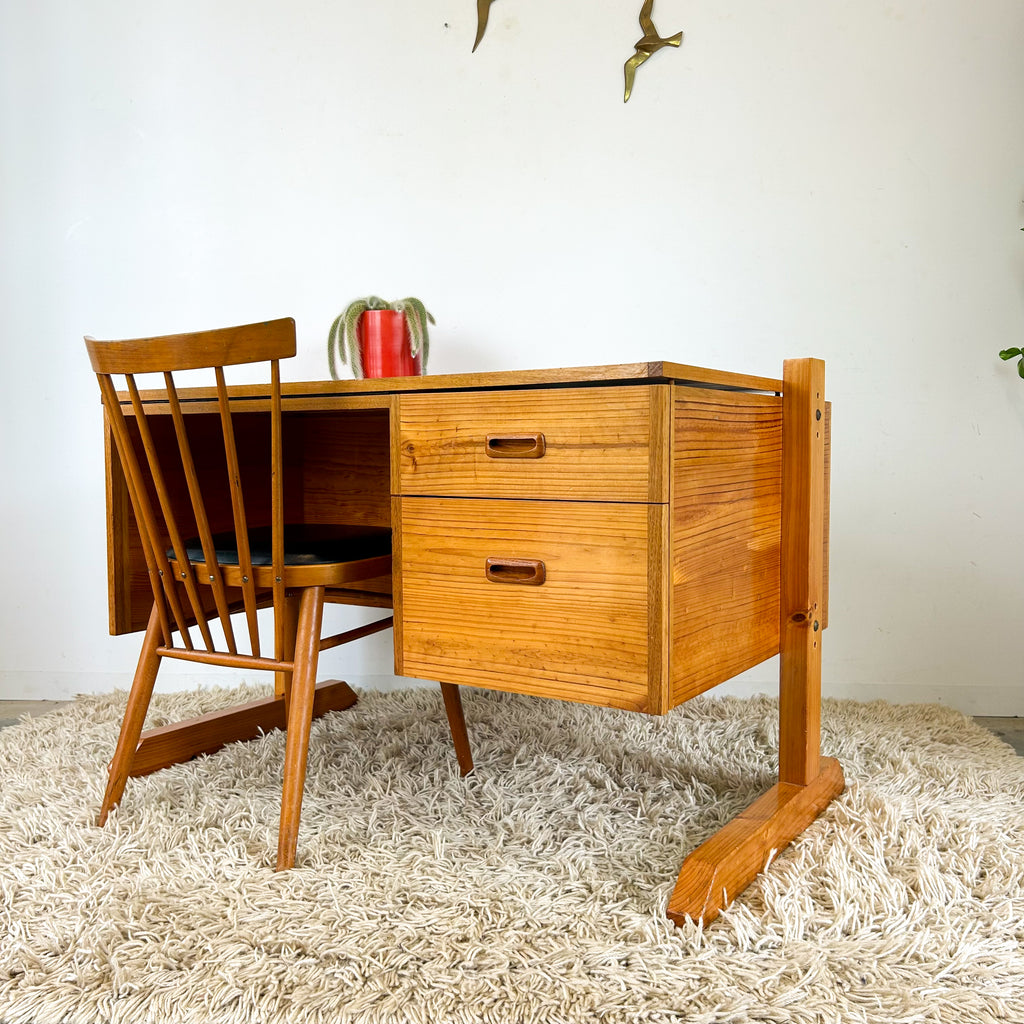 PINE PEDESTAL DESK - HEY JUDE WORKSHOP • Vintage furniture & objects Melbourne