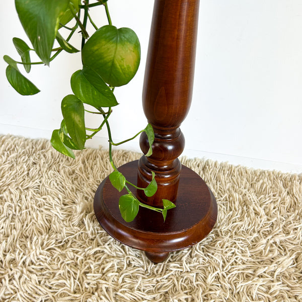 TURNED WOODEN PEDESTAL
