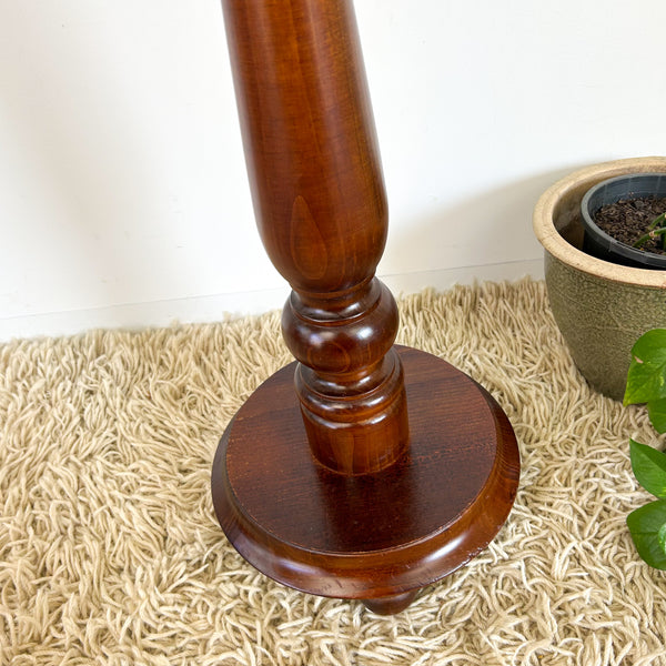 TURNED WOODEN PEDESTAL