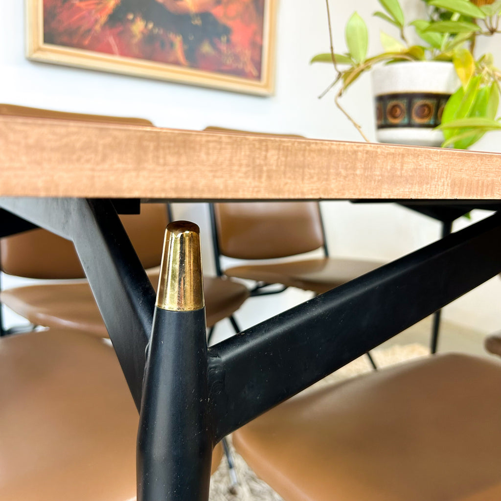 LAMINATE EXTENSION DINING TABLE & CHAIRS - HEY JUDE WORKSHOP • Vintage furniture & objects Melbourne