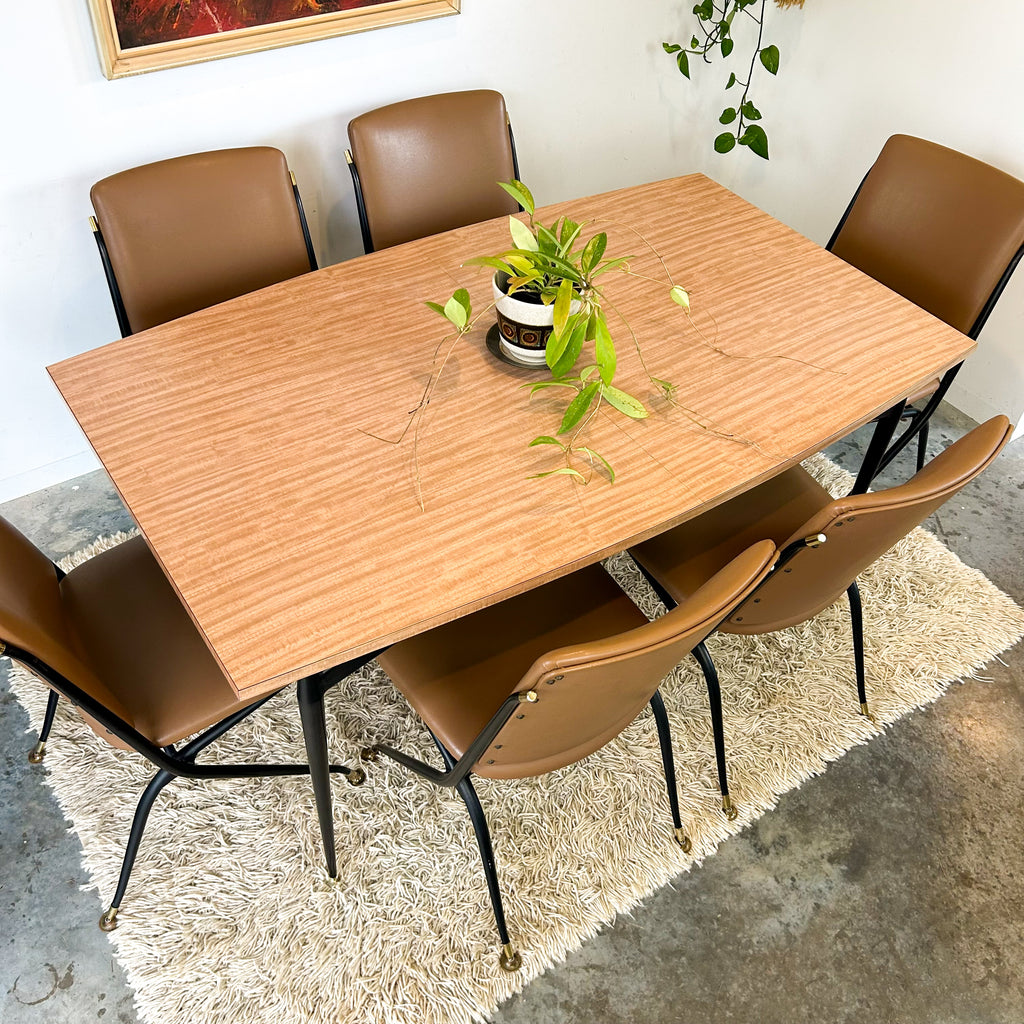 LAMINATE EXTENSION DINING TABLE & CHAIRS - HEY JUDE WORKSHOP • Vintage furniture & objects Melbourne