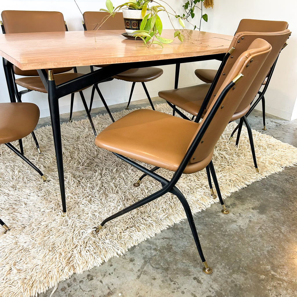 LAMINATE EXTENSION DINING TABLE & CHAIRS - HEY JUDE WORKSHOP • Vintage furniture & objects Melbourne