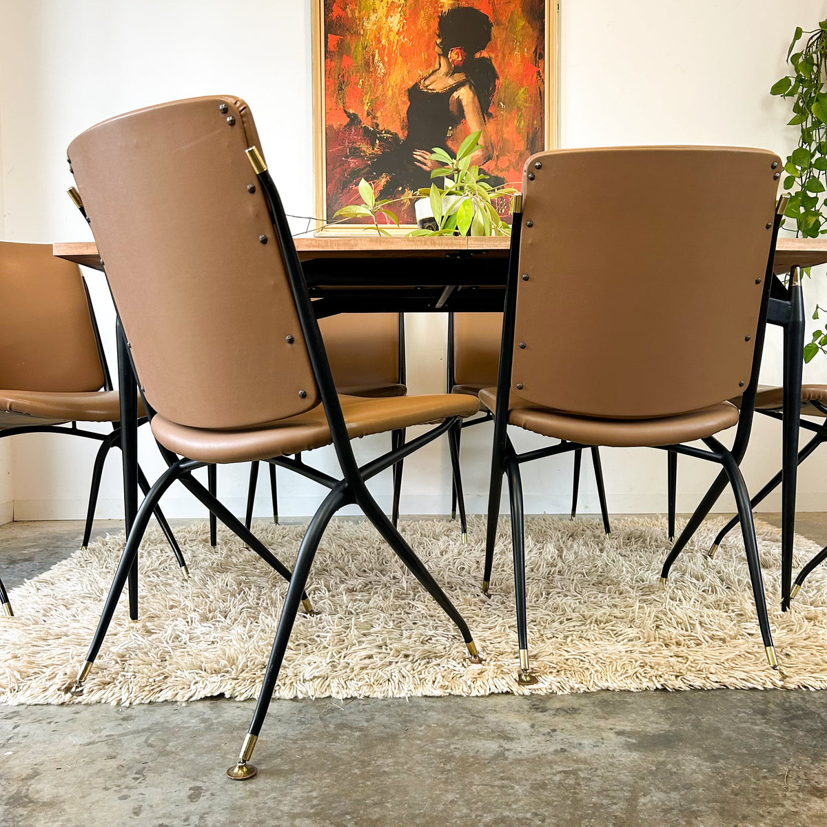 LAMINATE EXTENSION DINING TABLE & CHAIRS - HEY JUDE WORKSHOP • Vintage furniture & objects Melbourne