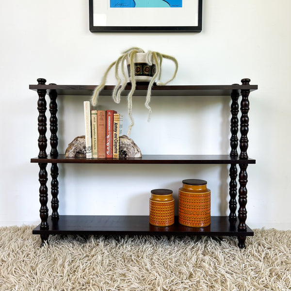 BOOKSHELF WITH BOBBIN LEGS