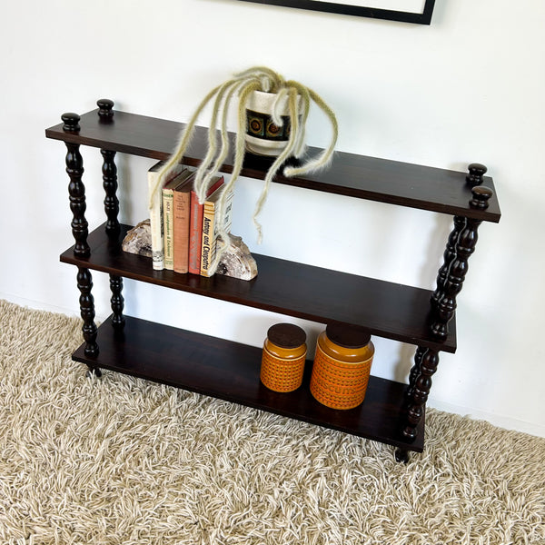 BOOKSHELF WITH BOBBIN LEGS
