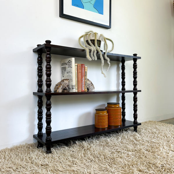 BOOKSHELF WITH BOBBIN LEGS