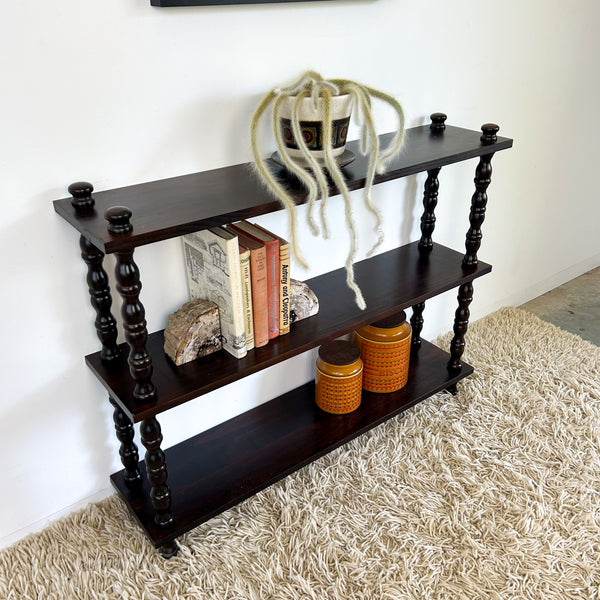 BOOKSHELF WITH BOBBIN LEGS