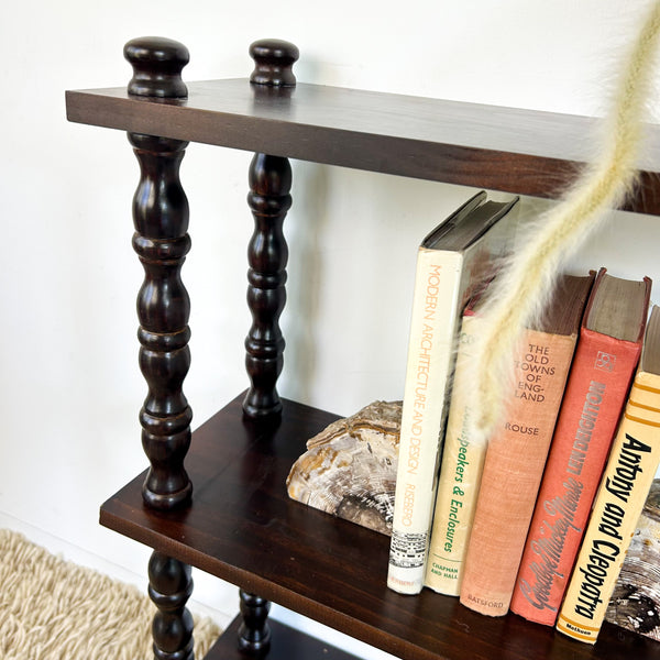 BOOKSHELF WITH BOBBIN LEGS