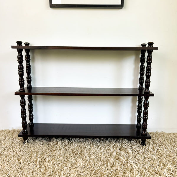 BOOKSHELF WITH BOBBIN LEGS