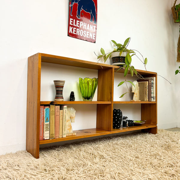 LOW PINE BOOKCASE