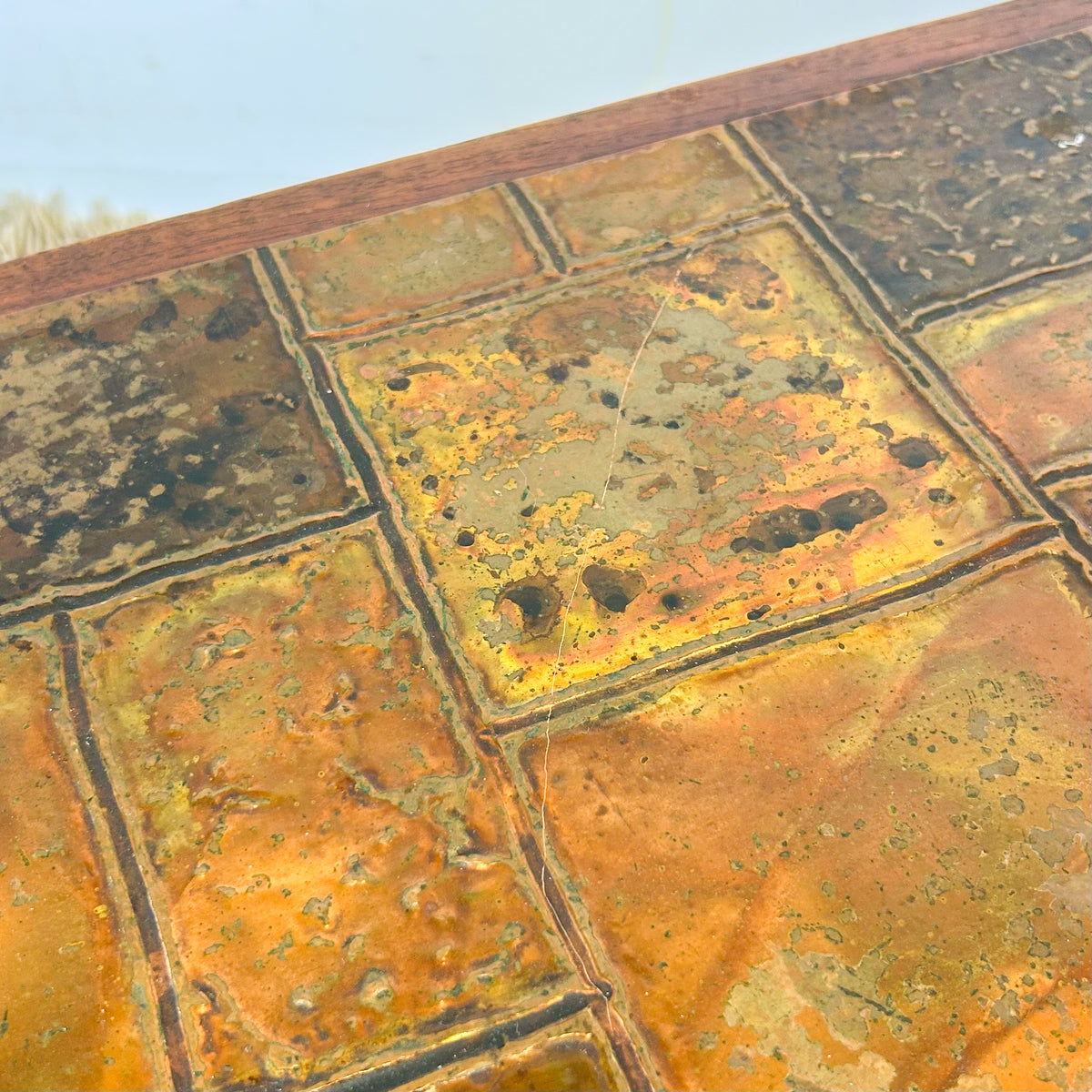 COPPER TOP COFFEE TABLE