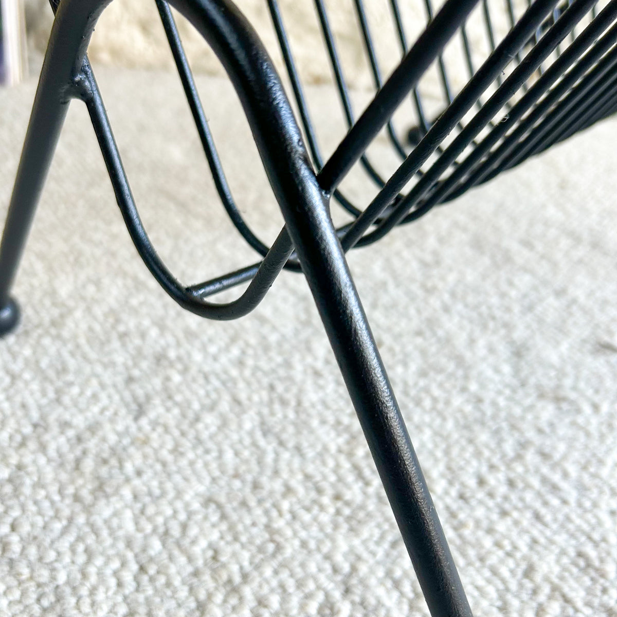 BLACK METAL MAGAZINE/RECORD RACK - HEY JUDE WORKSHOP • Vintage furniture & objects Melbourne