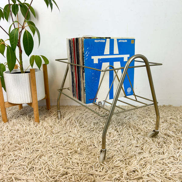 BRASS VINYL RECORD RACK