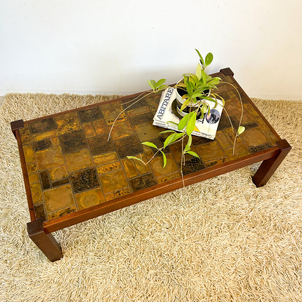 COPPER TOP COFFEE TABLE